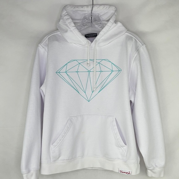 Diamond Supply Co. Tops - Diamond Supply Co White Diamond Front Hoodie